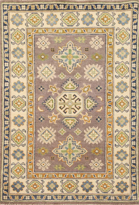 Geometric Kazak Oriental Rug 3x4