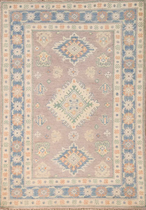 Geometric Kazak Oriental Rug 3x4