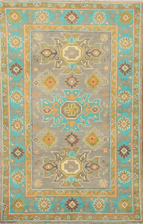 Geometric Kazak Oriental Rug 3x4