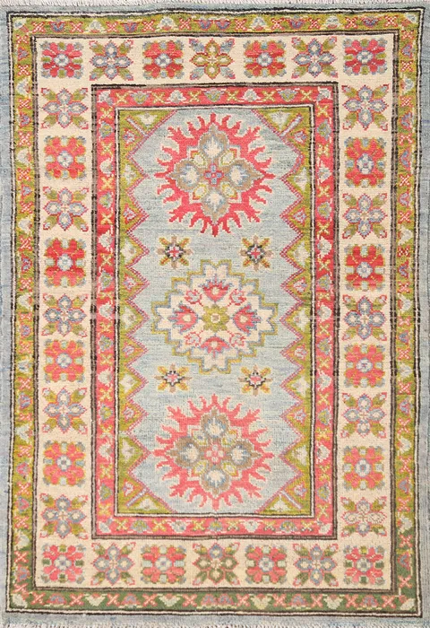 Geometric Kazak Oriental Rug 3x4