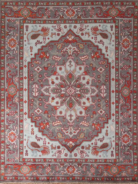 Animal Pictorial Heriz Serapi Oriental Area Rug 8x10