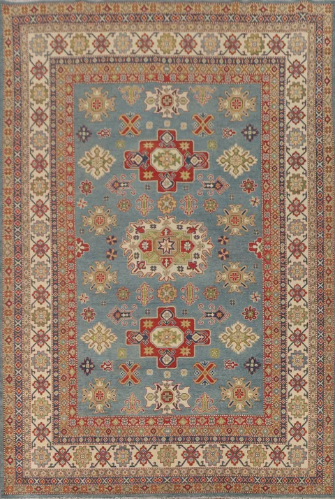 Light Blue Kazak Oriental Area Rug 8x12