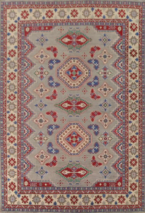 Large Geometric Kazak Oriental Rug 10x14