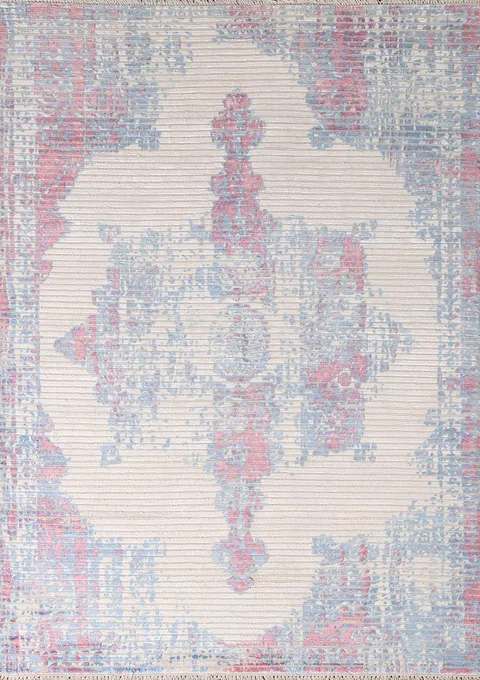 Striped Handmade Abstract Indian Rug 4x6