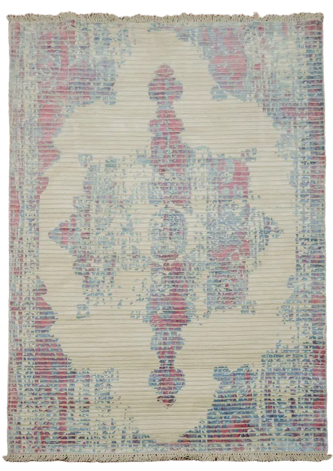 Striped Abstract Oriental Rug 4x6