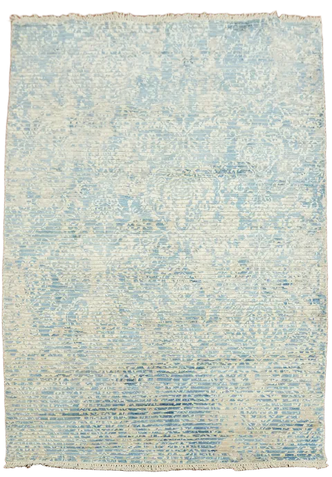All-Over Striped Abstract Handmade Rug 4x6