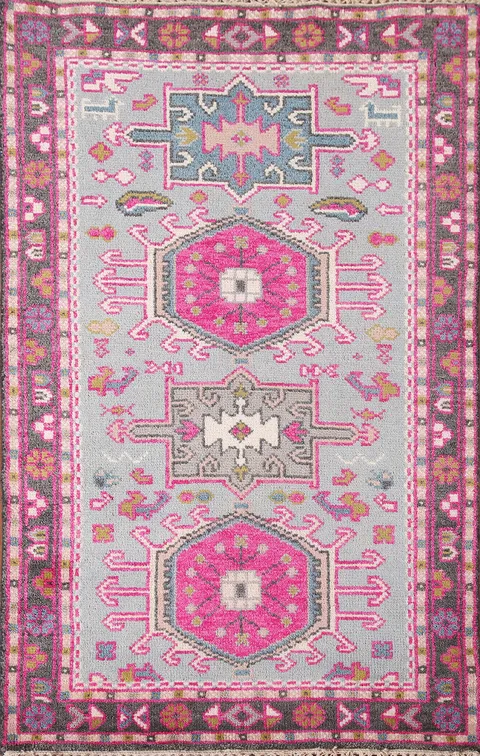 Geometric Kazak Oriental Rug 3x5