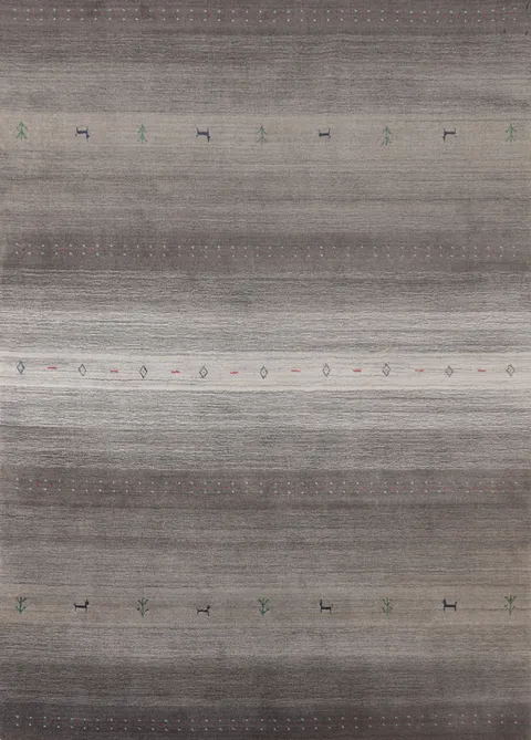 Striped Gabbeh Indian Area Rug 6x8