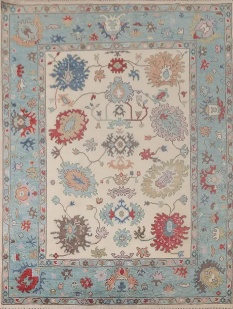 Handmade Floral Oushak Oriental Area Rug 8x10