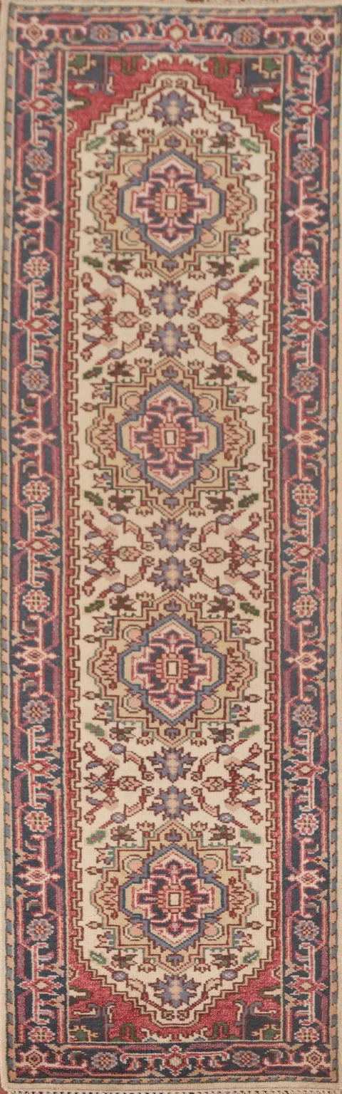Geometric Heriz Serapi Oriental Runner Rug 3x11