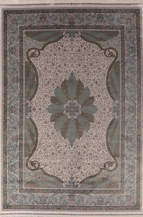 Traditional Qum Turkish Area Rug 8x11