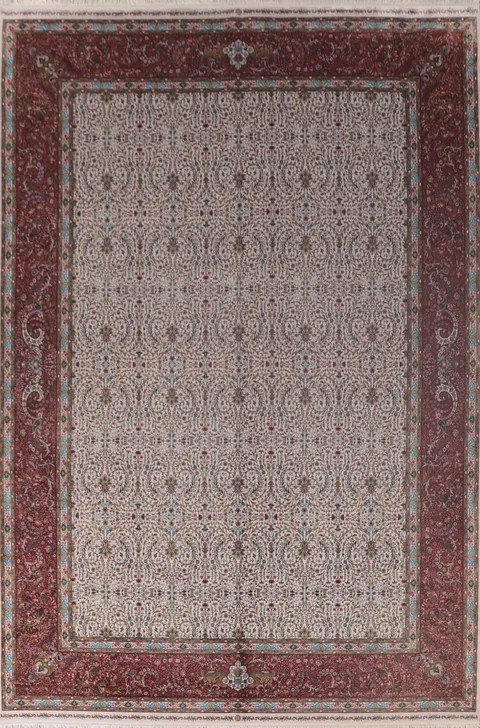 Traditional Qum Turkish Area Rug 8x11