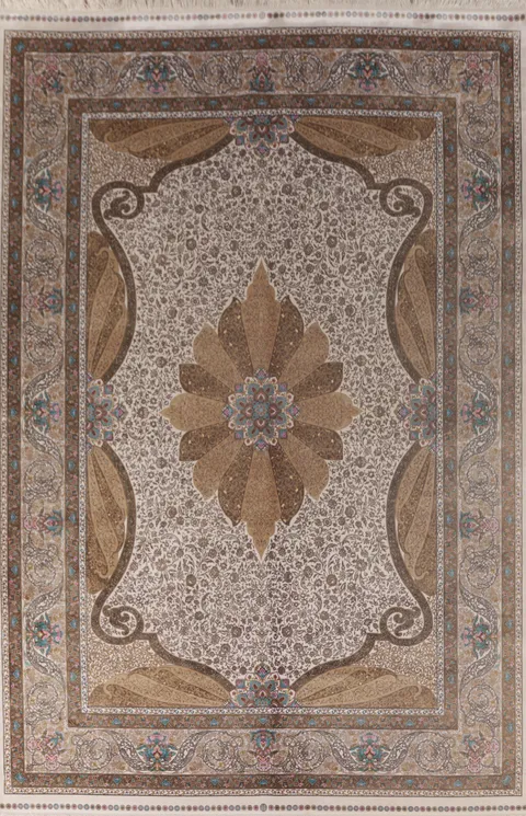 Traditional Qum Turkish Area Rug 8x11