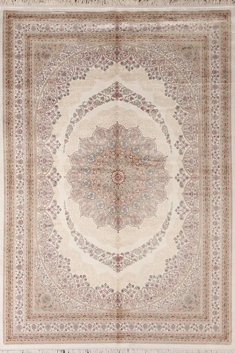 Traditional Qum Turkish Area Rug 6x8