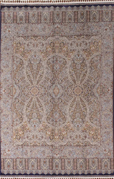 Traditional Qum Turkish Area Rug 6x10