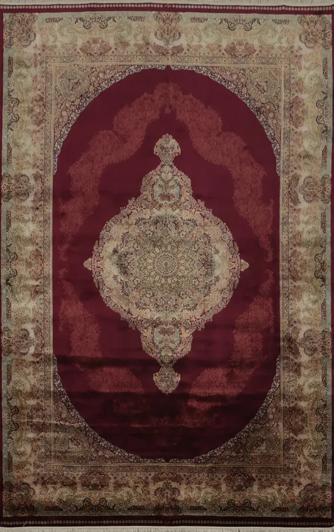 Traditional Qum Turkish Area Rug 7x10