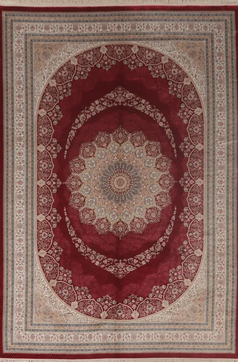 Red Tabriz Traditional Area Rug 7x10