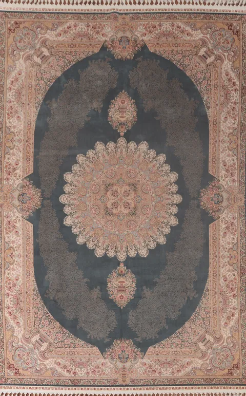 Traditional Qum Turkish Area Rug 7x10