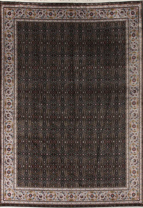Traditional Qum Turkish Area Rug 10x13