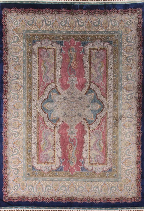 Traditional Qum Turkish Area Rug 10x13