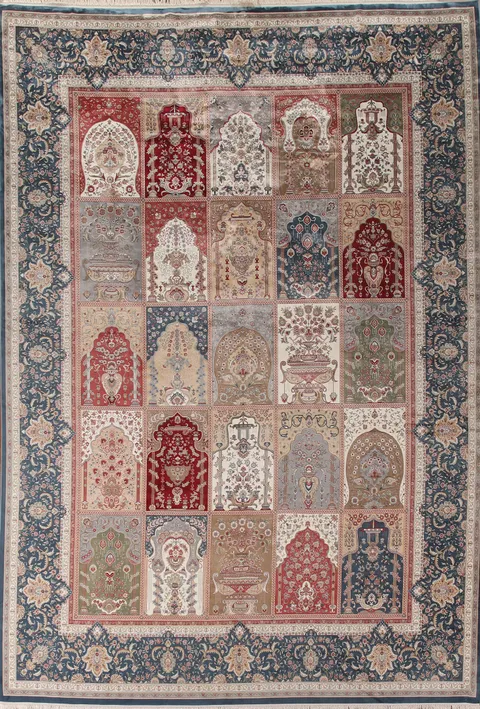 Garden Design Qum Traditional Area Rug 10x13