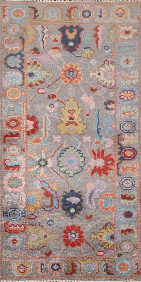 All-Over Floral Oushak Oriental Rug 3x6