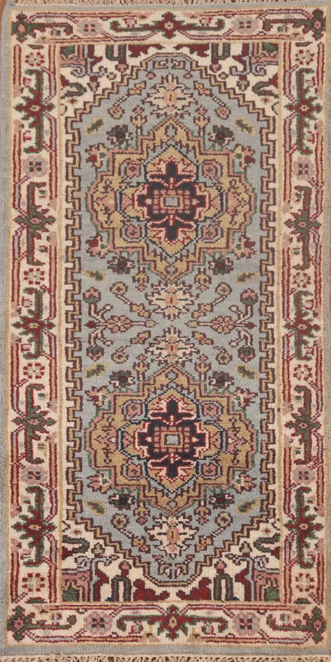 Geometric Heriz-Serapi Oriental Rug 3x6