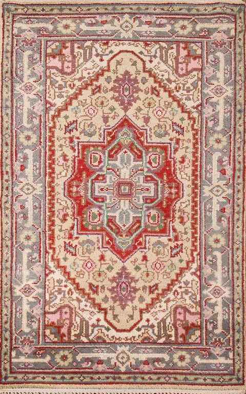 Geometric Heriz-Serapi Oriental Rug 3x5