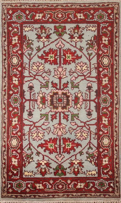 Light Blue Oushak Oriental Rug 3x5