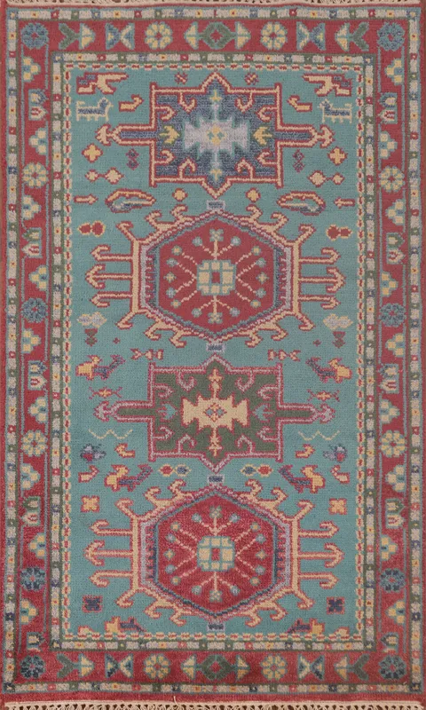 Geometric Kazak Oriental Rug 3x5
