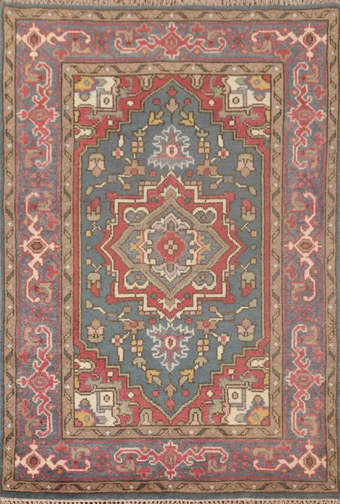 Geometric Heriz-Serapi Oriental Rug 4x6