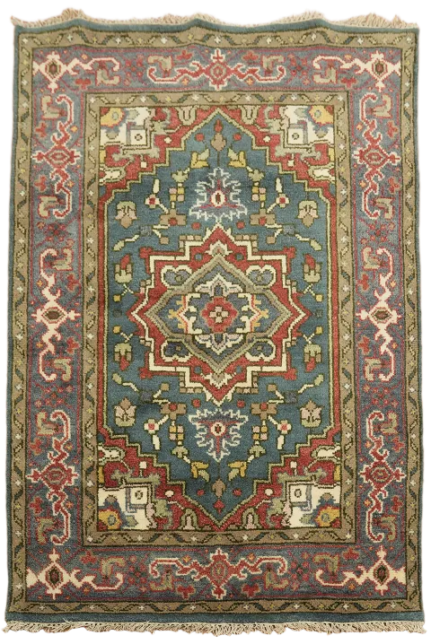 Geometric Heriz-Serapi Oriental Rug 4x6