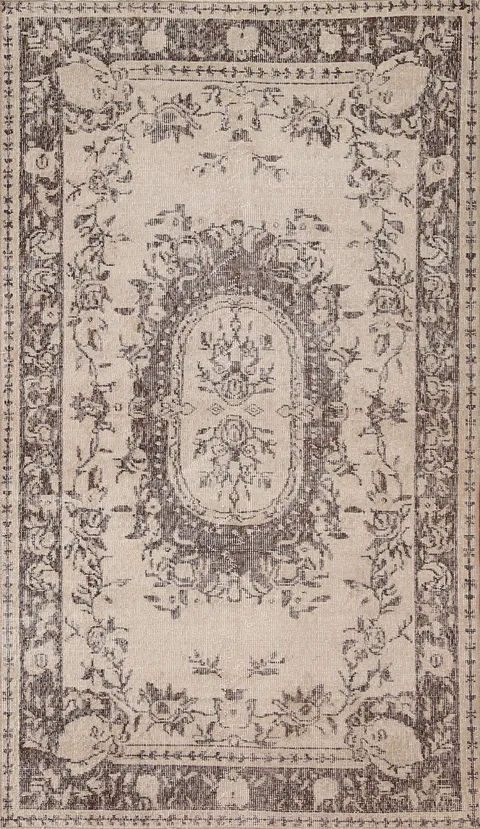 Distressed Wool Sparta Turkish Rug 4x7
