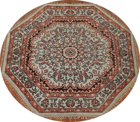 Geometric Heriz-Serapi Oriental Rug 6x6