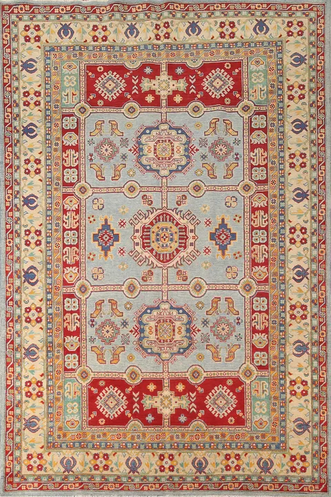 Handmade Wool Kazak Oriental Area Rug 7x10