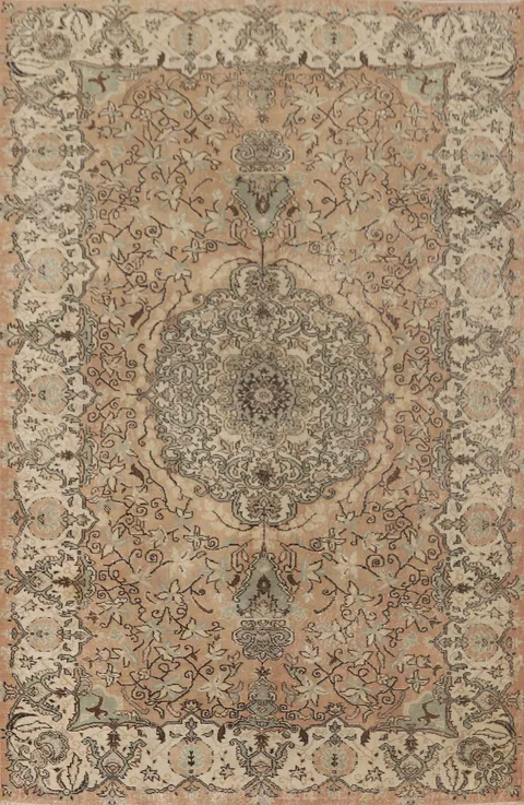 Distressed Floral Sparta Turkish Area Rug 7x10