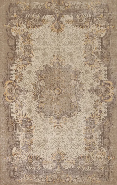 Distressed Wool Sparta Turkish Area Rug 6x9