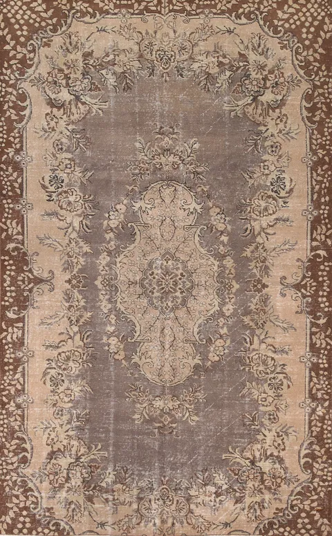 Distressed Wool Sparta Turkish Area Rug 6x9