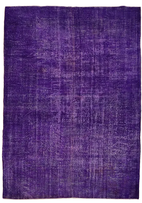 Purple Over-Dyed Anatolian Distressed Area Rug 8x11