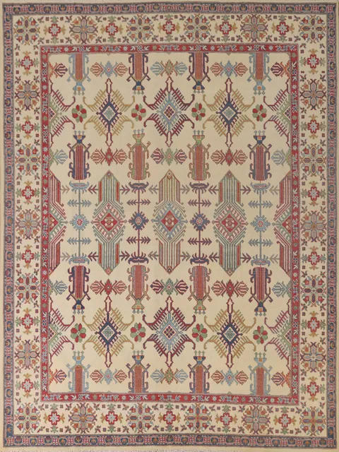 Geometric Kazak Oriental Area Rug 8x10