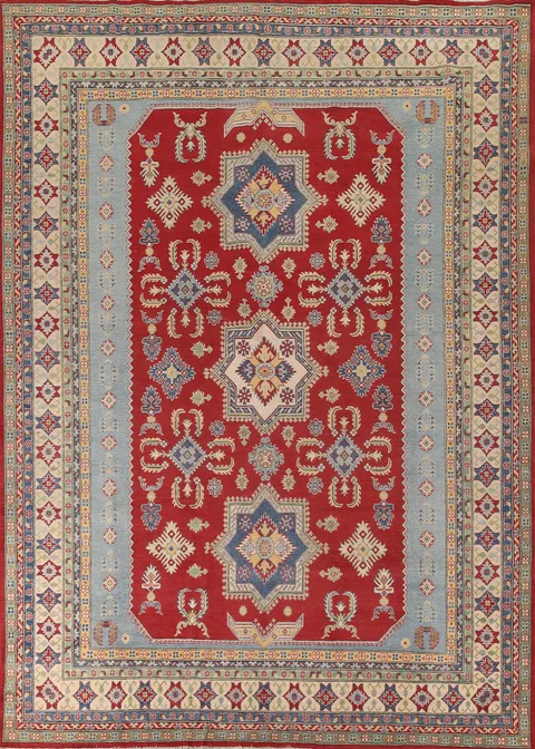 Handmade Red Kazak Oriental Area Rug 10x13