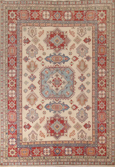 Geometric Kazak Oriental Area Rug 8x11