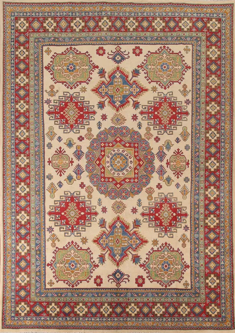 Geometric Kazak Oriental Area Rug 9x12