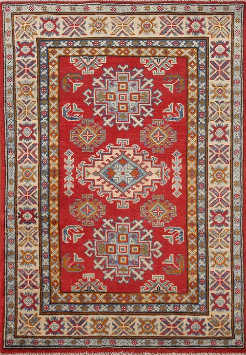 Handmade Kazak Oriental Accent Rug 3x4