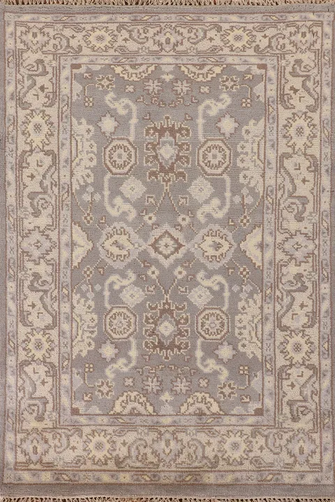Earth Tone Wool Oushak Oriental Rug 4x6