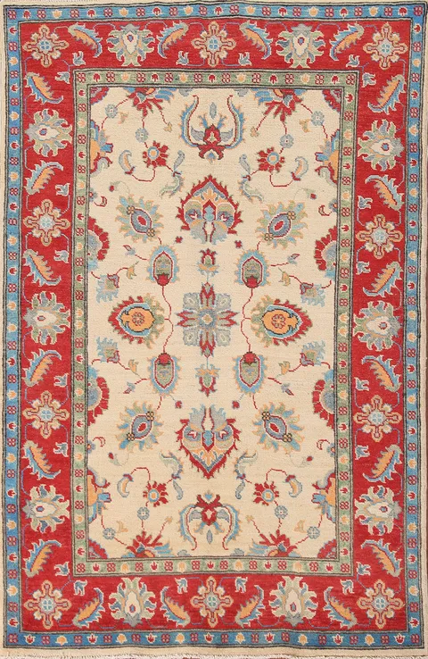 Handmade Kazak Oriental Rug 4x6