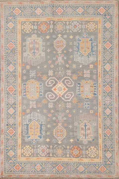 Handmade Wool Kazak Oriental Rug 4x6