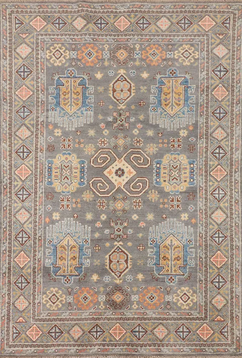 Handmade Wool Kazak Oriental Rug 4x6