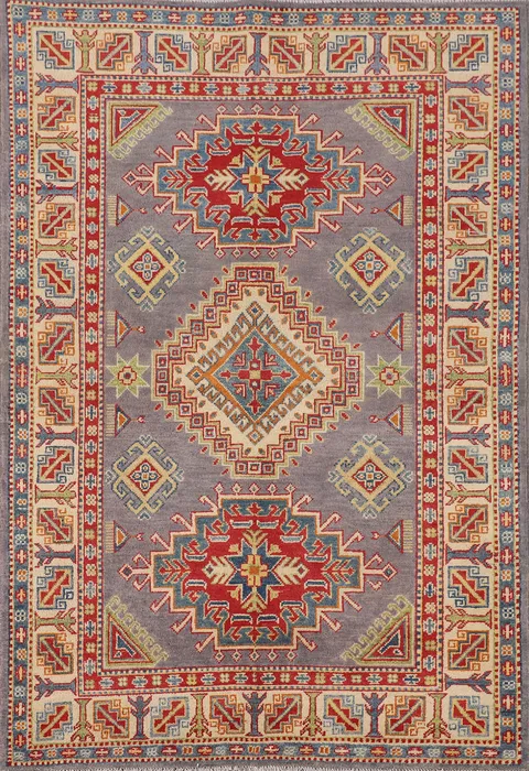 Handmade Wool Kazak Oriental Rug 4x6
