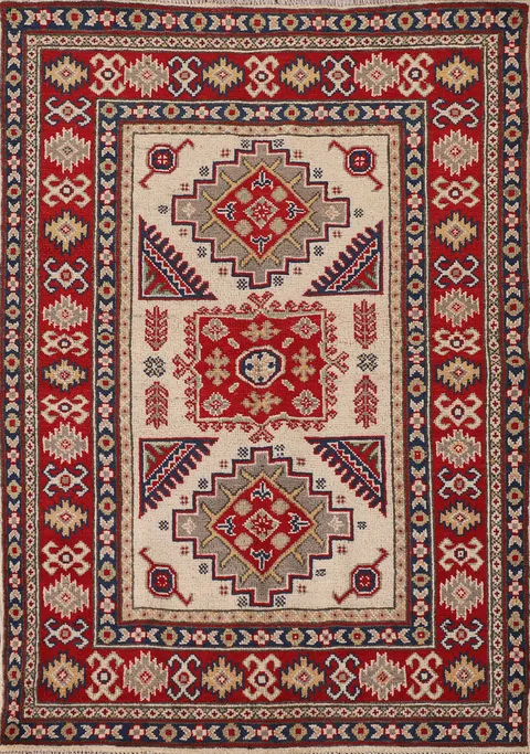 Handmade Wool Kazak Oriental Rug 3x5
